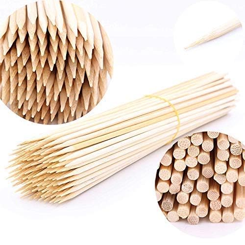 Swastha Hygiene [8 inches, 3mm] [120 Sticks] | Barbeque Skewers Sticks | Bamboo BBQ Skewer Sticks | Perfect for Grilling, Roasting & Party Treats | Ideal for Parties & Camping