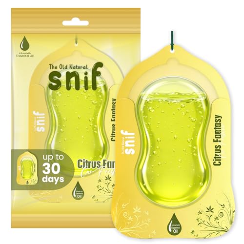 The Old Natural Car Air Freshener Hanging – Snif Gel Car Perfume, Essential Oil Based Long Lasting Car Fragrance (30–45 Days), Odor Eliminator Auto Air Freshener for Car – Citrus Fantasy