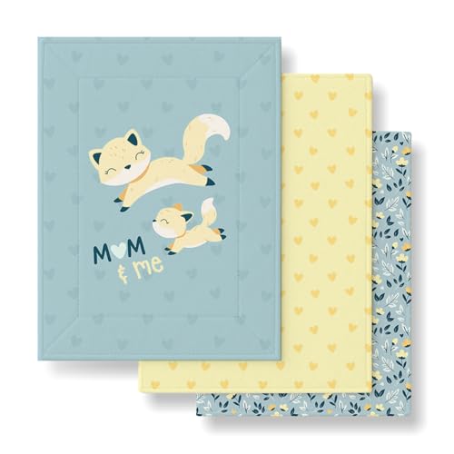 TIDY SLEEP Waterproof Diaper Changing Mat for Newborn Baby | Soft Cotton Top, Foam Cushion & Waterproof TPU Backing | Bed Protector Dry Sheet | Anti-Slip, Machine Washable | 65 x 45 cm
