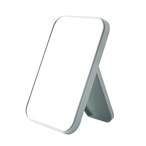 TOMATUS Hand Mirror | Glass Rectangle Cosmetic Standing Mirror for Makeup, Portable for Travel, Camping, Home (Blue - Pack of 1, Rectangular, Floor Mount, Framed)