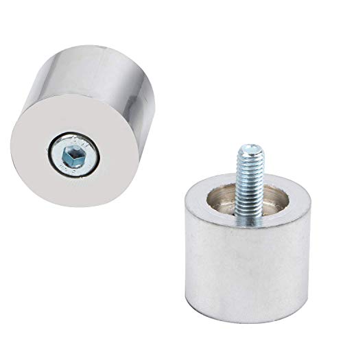 Topbird TBSSHB2 Stainless Steel Bar End Heavy Handlebar Weight Compatible with BS3 BS4 Royal Enfield Bullet Classic Electra & Standard Motorcycles (2 Pieces Chrome)