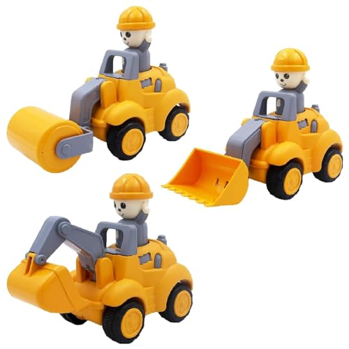 ToyBharat Push & Go Construction Toy Set (Pack of 3) – Loader, Picker & Roller, Safe & Durable, for Kids 1–6 Years