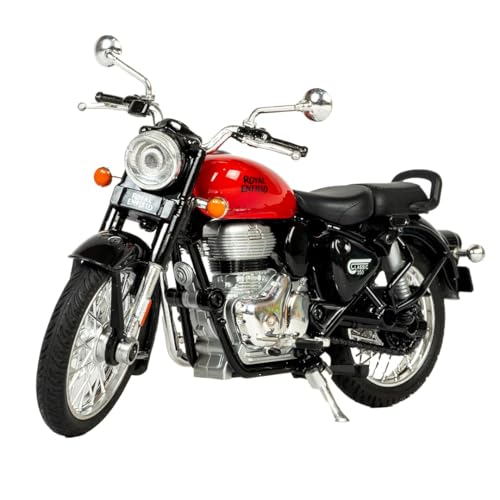 Toyterra Royal Enfield 1:15 Scale Diecast Motorcycle Model Toy, Pull Back Action, Bullet Bike Detacheble Parts with 3 Colored Fuel Tank, Miniature Replica for Collectors & Kids Age 3+ Years