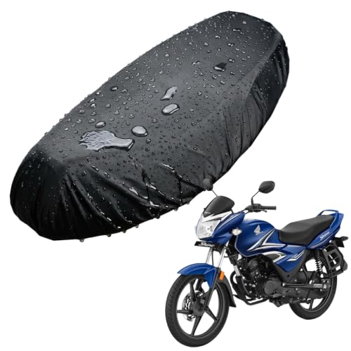 Trandchoice Waterproof Durable Faux Single Bike Seat Cover, Premium Comfortable Fit, Compatible with Shine, Splendor, HF Deluxe, Passion, Super Splendor