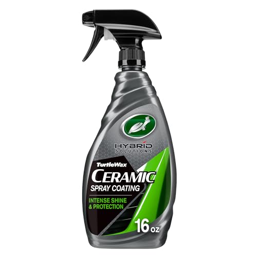 Turtle Wax Hybrid Solutions Ceramic Spray Coating, High Shine Car Wax, Offers Durable Paint Protection, Extreme Water Beading Action, Safe for Glass, Wheels, Trim and More, 473ml (Pack of 1)