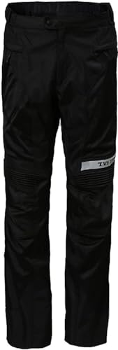 TVS Riding Pants for Men with CE Level-2 Knee Armor, High-Abrasion Resistance |Adjustable Comfort Fit Mesh for Ventilation|Day-Night Reflective Safety|Motorcycle Bike Accessories- (Black/Grey-L)