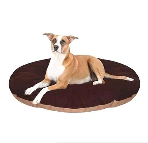 UNIQUE PET COLLECTION Polyester Pet Bed Dog And Cat Gaddi Soft And Cozy Pet Pillow For All Seasons For Indoor And Outdoor Use For Puppy Rabbit Persian Cat Durable And Washable Bed (Brown Cream, S)