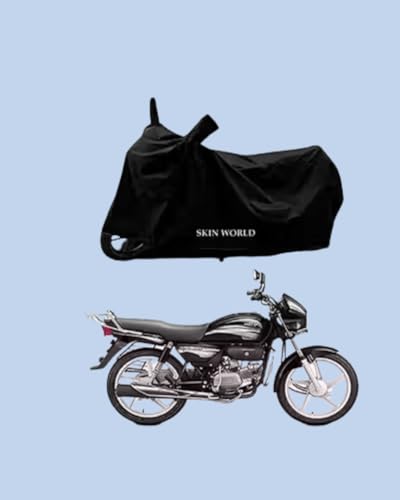 Universal Motorcycle Cover, UV Protection, Dustproof Bike Body Cover for Two Wheeler, Scooter, Bike, Scooty, Activa, Motorcycle (Black)