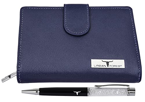 URBAN FOREST Tammy Blueberry Leather Wallet Combo Gift Set for Women