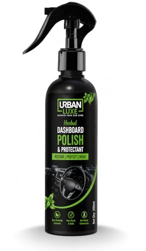 UrbanLuxe Car Dashboard Polish & Protectant | 200ml (235g) | Dashboard Dresser | Car Polish for Interior Plastic, Vinyl & Leather Trims | Herbal,Non Toxic | Protects, Shines & Conditions