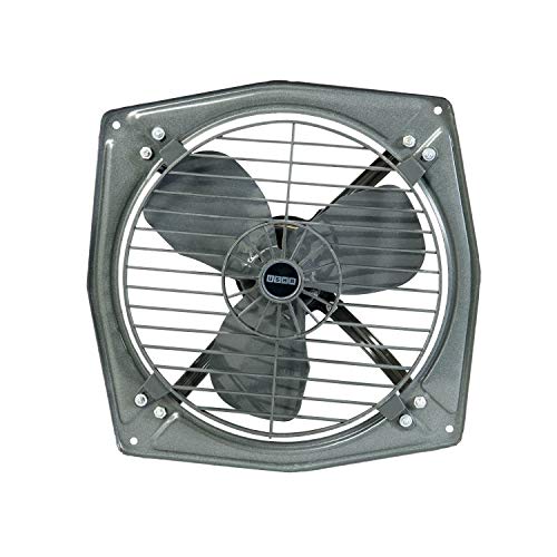 Usha Aeroclean 230 mm (9‑Inch) Exhaust Fan | Goodbye Oil & Dust Lacquer Coating | 100% Copper Motor | Scratch‑&‑Stain‑Resistant | Aerodynamically Balanced Blades | 2‑Year Warranty| Metallic Grey