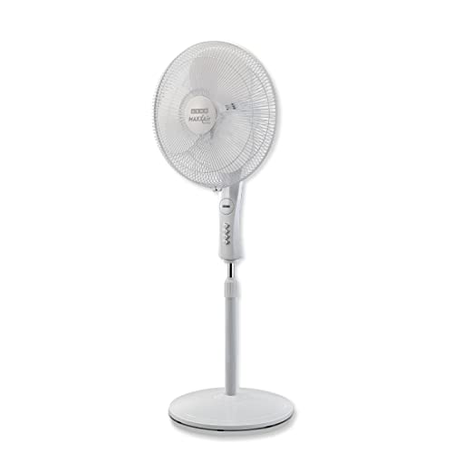 USHA Maxx Air Ultra Pedestal Fan | 400MM Sweep Size | 1350_RPM | Aerodynamic Blade Design for High Air Delivery | Anti - Rust Protection | 100% Copper Motor | 2 Year Warranty | White