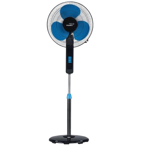 V Guard Esfera STS Plus Neo 2-in-1 Pedestal & Table Fan 400mm | 1350 RPM High-Speed Motor | ~70 m³/min Air Delivery | 3 Speed | Smooth Oscillation & Tilt Control | Thermal Protection | Blue Black