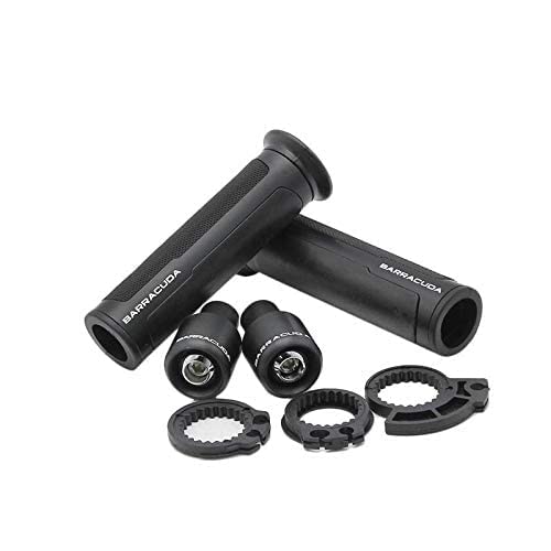 Vagary Barracuda Handle Grip with Metal Handlebar Handle Bar Grip for Universal for Bike (Pack of 2)- Black