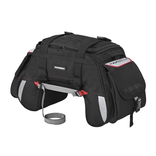 ViaTerra Claw Mini Universal Motorcycle Tail Bag (48L)|Molle Loops |External Rain Cover |Ideal Travel Storage Accessory for Bike Riders (Black)