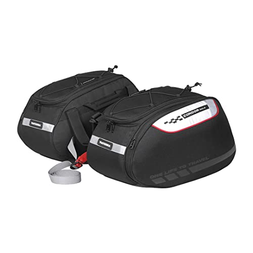 ViaTerra Fabric Condor Solo Waterproof Motorcycle Saddle Bag - Ultimate Bike Riding Accessories & Luggage Solution With Durable Bike Side Bags