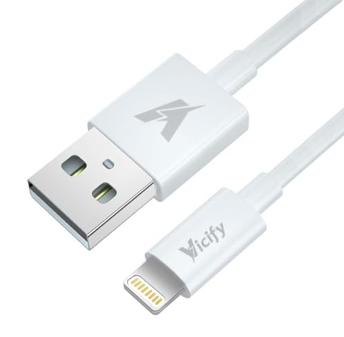 Vicify Compact and Affordable 1M long USB to Lightning Charging Cable Built for iPhone | High Speed Data Transfer