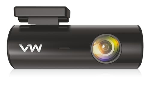 VW Car Dash Camera VW100G (with GPS Log) Dash Cam | Full HD 1080p | Wide Angle View | G-Sensor | WiFi | Hard Wire Kit (Car Charger Not Included) | Emergency Recording | (Dashcam GPS)