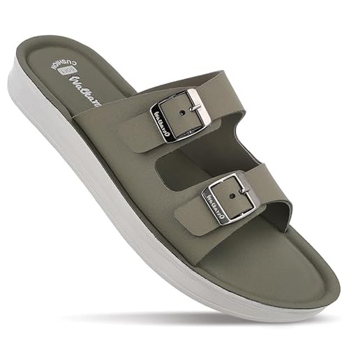 WALKAROO Sandal For Womens|Trendy|Light Weight and Comfortable|Soft Footbed|WL7554 - Olive