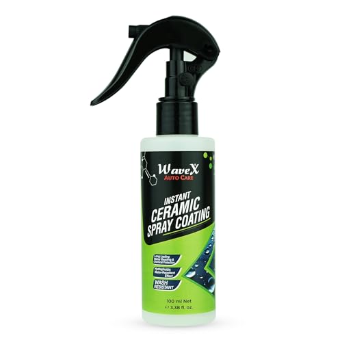 Wavex Instant Ceramic Coating for Car and Bike - 100ml Easy to Apply Just Spray and Wipe | Super Hydrophobic, Extreme Gloss, Smoothness and Protects Paint