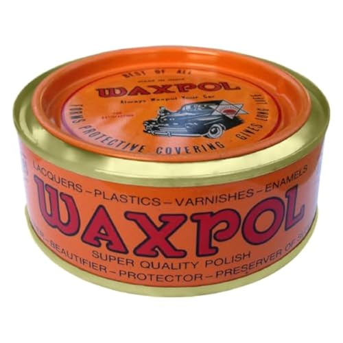 Waxpol Auto Polish 200 gm with Carnauba Wax – Multi-Surface Polish for Cars, Bikes, Metal, Plastic & Wood – High Gloss, Water Beading & UV Protection