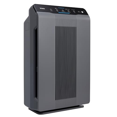 Winix Premium 4 Stage Air Purifier,Kills Virus&Bacteria - Only Guaranteed Tripple Certified Uk Allergy,Ecarf (Cadr 390M3)&Aham (360Sqft) Upto 1065 Sqft,2 Year Warranty,Korean Brand (5300-2),Gray