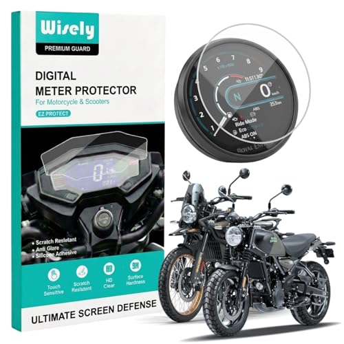 Wisely Premium Screen Guard for ROYAL ENFIELD HIMALAYAN 450 / GUERRILLA 450 Bike - TFT Display Digital Meter Protector - HD Clear, Full Cover - Easy Installation - Instrument Cluster Accessories