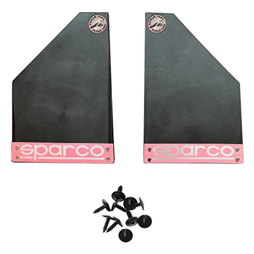 WolkomHome Car Mud Flaps/Mud Flap Sparco Mud Guard with Metal Bolt Screw Universal for All Car Set of 2 pc
