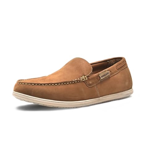 Woodland Men's Cashew Brown Leather Loafer (OGCC 3480119)