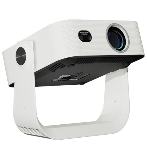 WZATCO Yuva Bolt, Fully Automatic, Smart Home Projector, Native 1080P, Sealed Optical Engine, HDMI ARC, Bluetooth Voice Remote, Screen Mirroring, 11000 Lumens, Portable Room Cinema, White