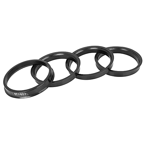 X AUTOHAUX 4pcs Plastic 67.1mm to 60.1mm Car Hub Centric Rings Wheel Bore Center Spacer Black