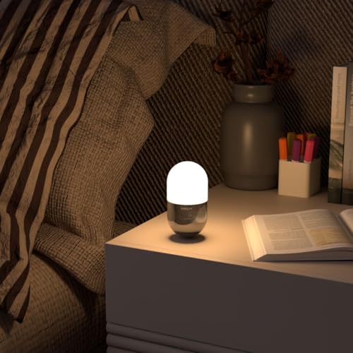 Xech Self-Balancing Lamp Portable USB-C Rechargeable Desk Light with RGB, Warm & Mood Lighting for Bedroom, Study Table, and Office Birthday Gift for Girlfriend Boyfriend Men & Women (Zen)