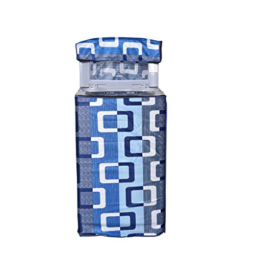 Yellow Weaves Top Loading Fully Automatic Washing Machine Cover, Dimensions 61X61X86 CM (Blue)
