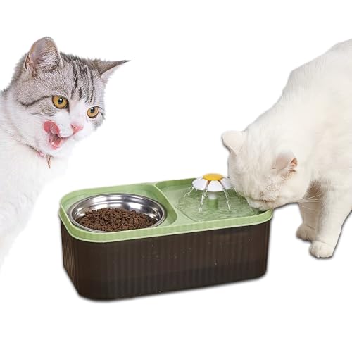 YellowCult Pet Water Fountain for Cats Dogs Kitten, 1.8L Automatic Cat Drinking Water Dispenser Feeder for Cats and Medium to Large Dogs Indoor, Dog Water Fountain Feeder Large Capacity at Home