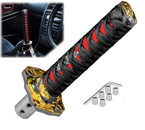 YOURKARTS.COM Katana Design Car Gear Knob (Black, 20CM) – Universal Stainless Steel Samurai Stick Shifter with Brushed Finish | Unique Styling | car Accessories 2025