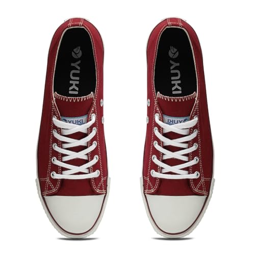 YUKI Unisex Canvas Comfortable & Lightweight Sneaker for Men's and Women's Red
