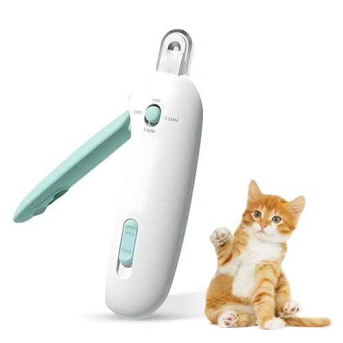 Yuppy Puppy Nail Clipper for Cats - Gentle Round Hole Trimmer with Dust Storage | Adjustable Size & Hidden Nail File | Pet Grooming Tool | Injury Free Claw Care (Pack of 1)