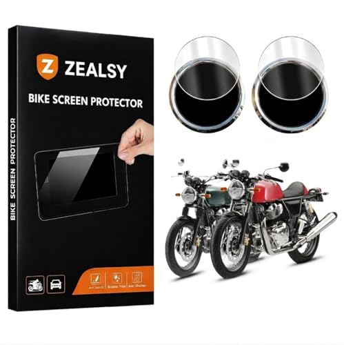 Zealsy ROYAL ENFIELD INTERCEPTOR & CONTINENTAL 650 Screen Guard Protector Accessories Motorcycle Digital Console Speedometer- Clear
