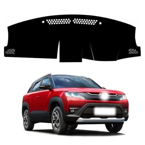 ZEETAS Car Dashboard Cover Compatible with Maruti Suzuki Brezza 2022-2025 Dustproof, UV Resistant | All-Weather Protection | Custom Fit Car Accessories (Balck)
