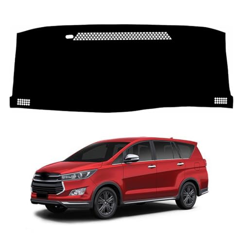 ZEETAS Car Dashboard Cover Compatible with Toyota Innova Crysta 2015-2026 Dustproof, UV Resistant | Sun Shade Carpet | Custom Fit Car Accessories (Balck)