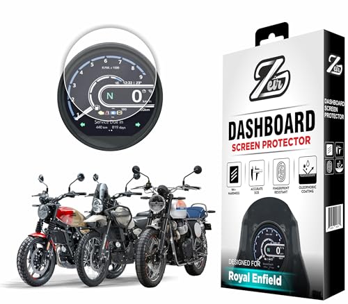 ZEIR Screen Protector Only Compatible with ROYAL ENFIELD Himalayan 450, Guerilla 450 & Bear 650 2024+ | Instrument Clusters Screen Guard | 9H Hardness, Anti-Scratch & Water Resistant | HD Clarity RE New Bike Display Accessory 2026 [Not Tempered Glass]
