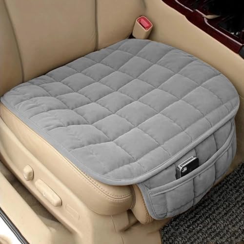 ZINLEY Premium Car Seat Cushion Pad – Thick Memory Foam Comfort Seat Cover, Breathable & Non-Slip, Universal Fit for Cars, SUVs, Trucks, Office Chairs – Gray